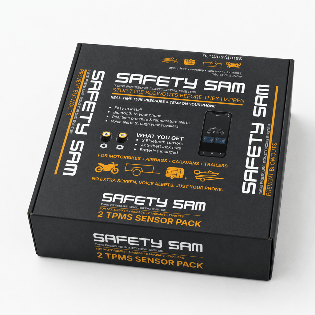Tyre Pressure Monitoring System (TPMS) for Caravans, Trailers & 4WD - Safety Sam | Tyre Pressure Monitoring System