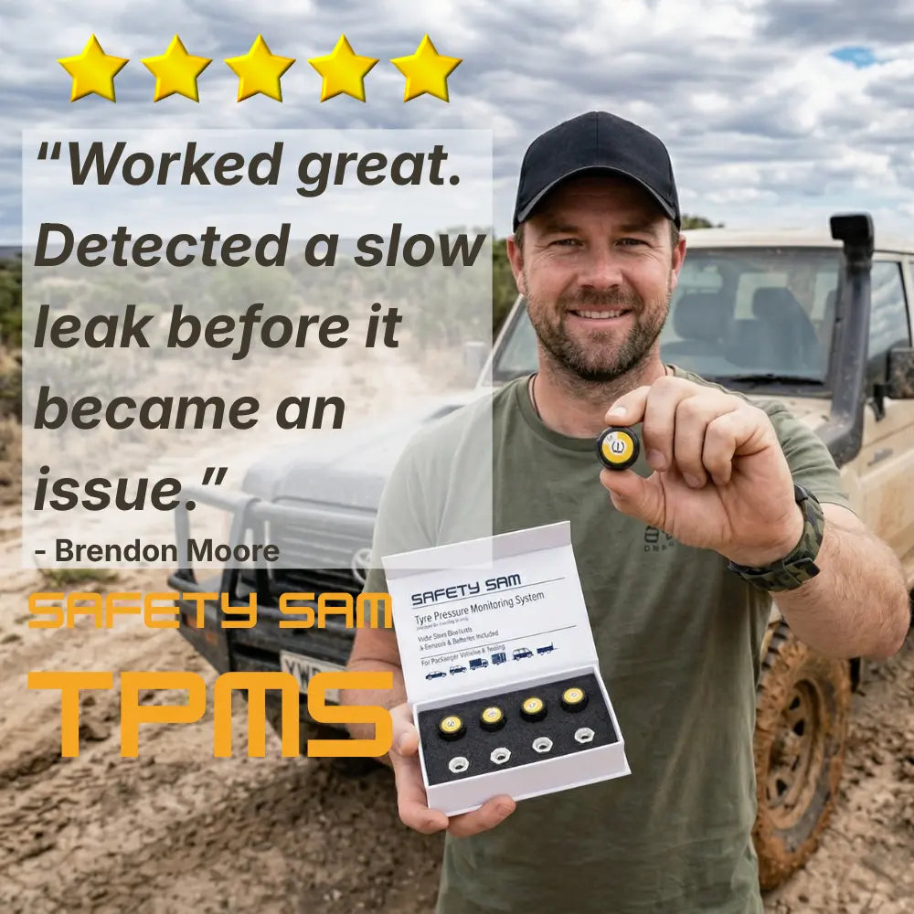 Tyre Pressure Monitoring System (TPMS) for Caravans, Trailers & 4WD - Safety Sam | Tyre Pressure Monitoring System
